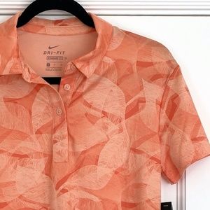 NWT Nike Dry-Fit UV Fairway Print Golf Polo - S